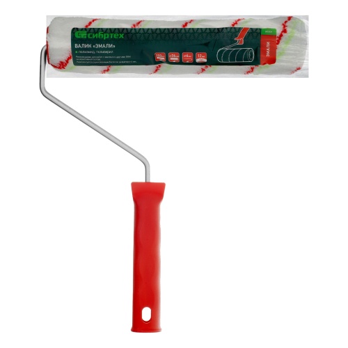 Валик "Эмали" , 250 мм, ворс 12 мм, D - 36 мм, D ручки - 6 мм, полиамид, полиакрил Сибртех фото 6 Валик "Эмали" , 250 мм, ворс 12 мм, D - 36 мм, D ручки - 6 мм, полиамид, полиакрил Сибртех фото 6