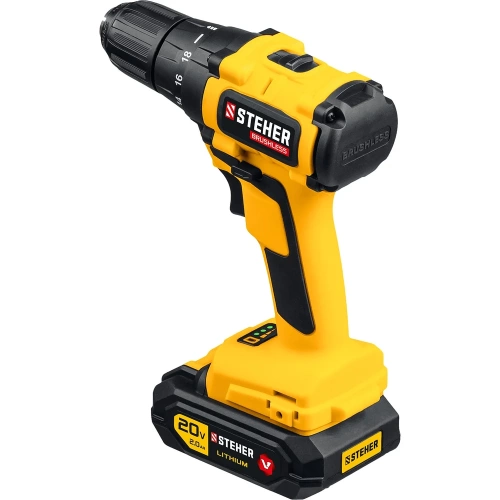 Бесщеточная дрель-шуруповерт STEHER CDB-200-2 фото 4 Бесщеточная дрель-шуруповерт STEHER CDB-200-2 фото 4