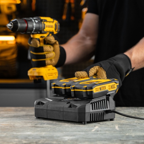 Устройство зарядное для аккумуляторов двухпортовое BCH-20-4.0x2, Li-Ion, 20 В, 4.0 А Denzel фото 18