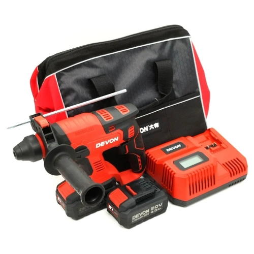 Аккумуляторный перфоратор DEVON 2 АКБ 4 Ач, ЗУ, сумка, 5401-Li-20RH-SET Аккумуляторный перфоратор DEVON 2 АКБ 4 Ач, ЗУ, сумка, 5401-Li-20RH-SET