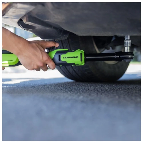 Гайковерт-трещотка аккумуляторный GreenWorks GD24RWX удлиненная, 24В, б/щет, 0-250 об/мин, 1/2DR, 80Нм, 170 мм, без АКБ и ЗУ, сумка 3804207 фото 10 Гайковерт-трещотка аккумуляторный GreenWorks GD24RWX удлиненная, 24В, б/щет, 0-250 об/мин, 1/2DR, 80Нм, 170 мм, без АКБ и ЗУ, сумка 3804207 фото 10