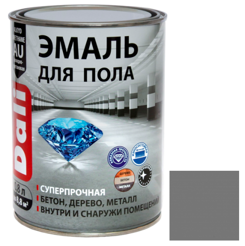 Эмаль для пола Dali серая RAL 7040 0,8 л