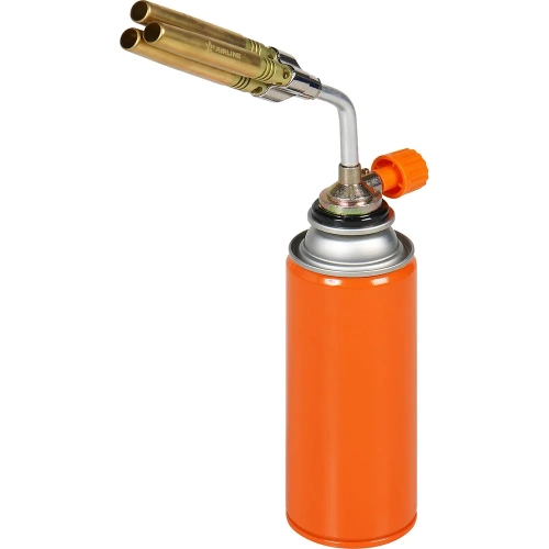 Горелка газовая Airline на цанговый баллон, ручн.поджиг, 3 сопла D12x102мм, металл ADGT010 фото 8