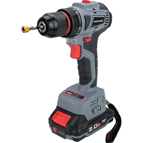 Аккумуляторный шуруповерт бесщеточный Profipower MKBL-18B Li-ion-2шт, 18В, 2.0Ач, З/У, 0.8-10 мм, кейс T0056 фото 9 Аккумуляторный шуруповерт бесщеточный Profipower MKBL-18B Li-ion-2шт, 18В, 2.0Ач, З/У, 0.8-10 мм, кейс T0056 фото 9