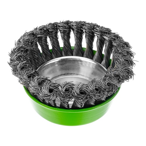 Щетка для УШМ, 100 мм, М14, "чашка", крученая металлическая проволока Сибртех фото 2