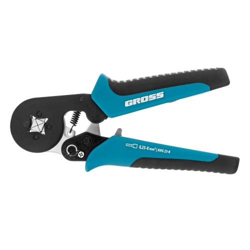 Клещи (пресс-клещи) для обжима наконечников электропроводов с сечением 0.25-8 мм2 Gross фото 3