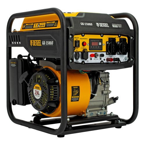Генератор инверторный GK-5500iF, 5,5 кВт, 230 В, ручной старт DENZEL фото 3