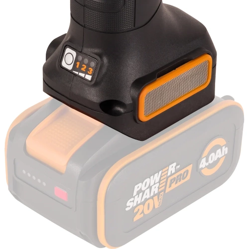 Угловая шлифмашина бесщёточная аккумуляторная WORX 125мм, 20В, без АКБ и ЗУ WX814.9 фото 8