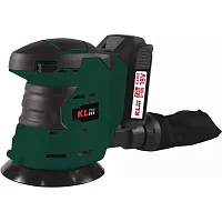Профессиональная аккумуляторная эксцентриковая шлифмашина KLPRO (18В, Li-ion-2шт, 2.0Ач, ЗУ 2,4А) 16893 KLEZ18-20