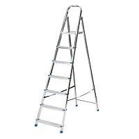 Стремянка, 7 ступеней, стальная, оцинкованная Сибртех