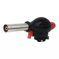 Газовая горелка ЕРМАК с пьезорозжигом, цанг.захват,шир.сопло,пласт.,латунь, ударопр,морозоуст; 17х6,6х5,1см 116-023