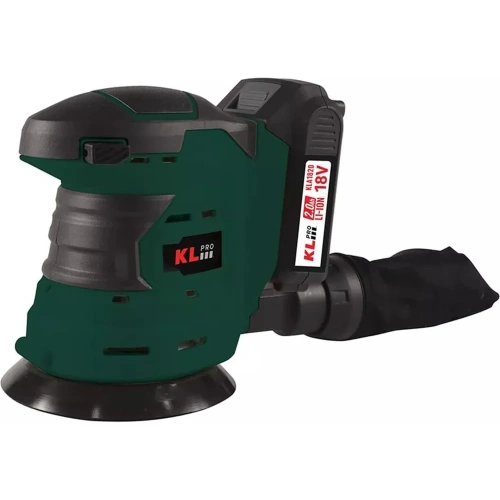 Профессиональная аккумуляторная эксцентриковая шлифмашина KLPRO (18В, Li-ion-2шт, 2.0Ач, ЗУ 2,4А) 16893 KLEZ18-20