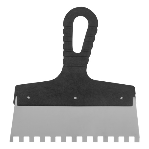 Шпатель из нержавеющей стали, 200 мм, зуб 8 х 8 мм, пластмассовая ручка Сибртех фото 3