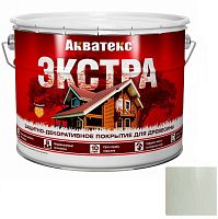 Покрытие алкидное защитно-декоративное для древесины Акватекс Экстра полуглянцевое белое 9 л
