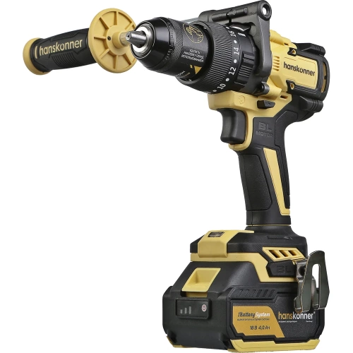 Аккумуляторная дрель Hanskonner б/щ удар,18В,1BatterySystem,150Нм,1х4Ач, ЗУ, кейс HCD2030 фото 8 Аккумуляторная дрель Hanskonner б/щ удар,18В,1BatterySystem,150Нм,1х4Ач, ЗУ, кейс HCD2030 фото 8