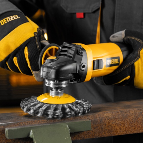 Щетка для УШМ, 125 мм, "Тарелка", крученая нержавеющая проволока 0.5 мм, М14 Denzel фото 10 Щетка для УШМ, 125 мм, "Тарелка", крученая нержавеющая проволока 0.5 мм, М14 Denzel фото 10