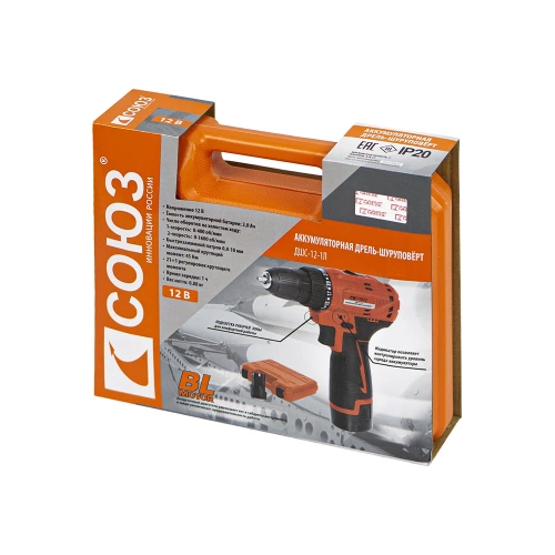 Аккумуляторная дрель-шуруповерт Союз ДШС-12-1Л фото 9