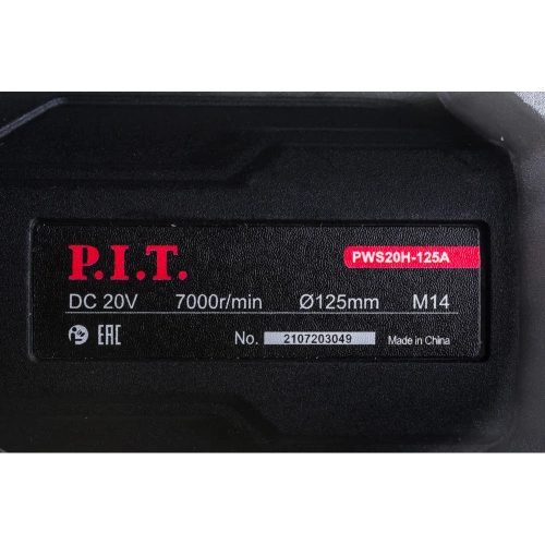 Аккумуляторная бесщеточная шлифмашина P.I.T. PWS20H-125A/1 фото 9