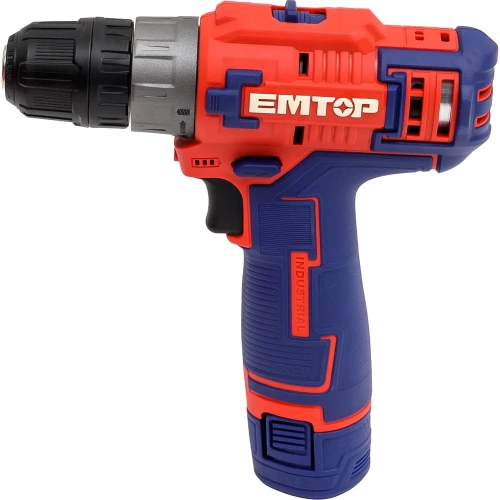 Аккумуляторная дрель-шуруповерт emtop 12 В, 0-400/0-1500 об/мин, 45 Нм, пластиковый патрон ECDL12620 фото 3 Аккумуляторная дрель-шуруповерт emtop 12 В, 0-400/0-1500 об/мин, 45 Нм, пластиковый патрон ECDL12620 фото 3