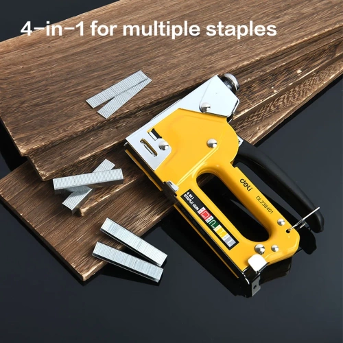 Мебельный степлер металлический 4-в-1 DELI DL238401 скобы 53Fб, гвозди 212955 фото 4