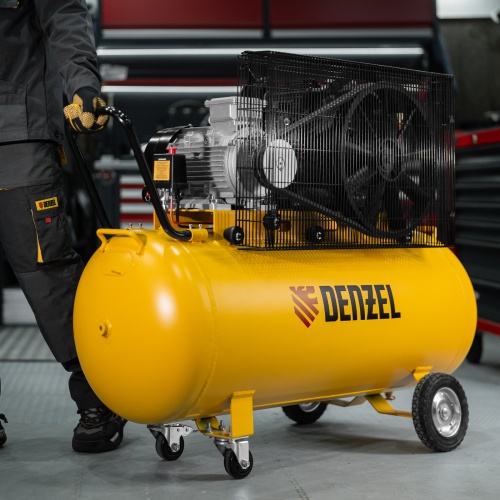 Компрессор воздушный рем. привод BCV 5500-T/200, 5,5 кВт, 200 литров, 850 л/мин Denzel фото 22