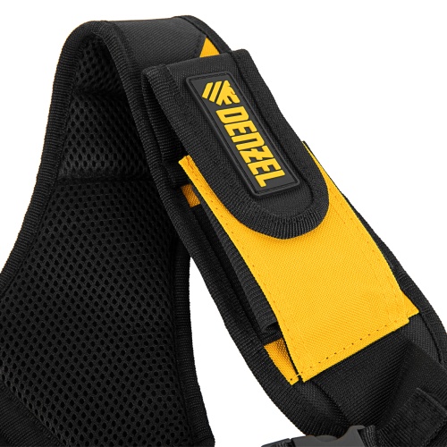 Пояс монтажника усиленный, с лямками, сумки поясные, держатель для молотка Denzel фото 7