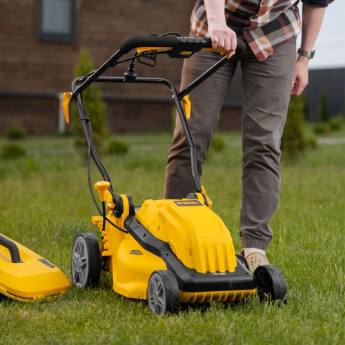 Газонокосилка электрическая GMC-1800, шир. 38см, 1800 Вт, 6 уров., травосб. 35 л Denzel фото 25