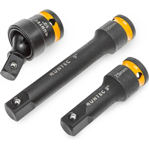 Набор с аккумуляторным гайковертом RUNTEC ударными головками и аксессуарами 1/2, 8-32 мм, CrMo в ложементе EVA, 39 пр. RT-IWIS1E39F фото 6