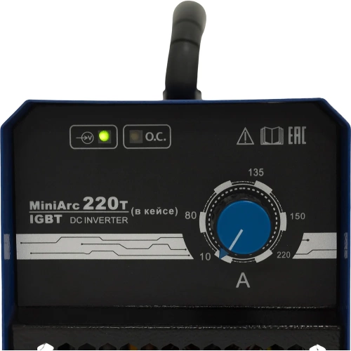 Инверторный сварочный аппарат (220 А; 2+1.5 м; ПВ 60%) Richip MiniArc 220T (в кейсе) фото 11