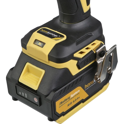 Аккумуляторная дрель Hanskonner б/щ удар,18В,1BatterySystem,150Нм,1х4Ач, ЗУ, кейс HCD2030 фото 10 Аккумуляторная дрель Hanskonner б/щ удар,18В,1BatterySystem,150Нм,1х4Ач, ЗУ, кейс HCD2030 фото 10