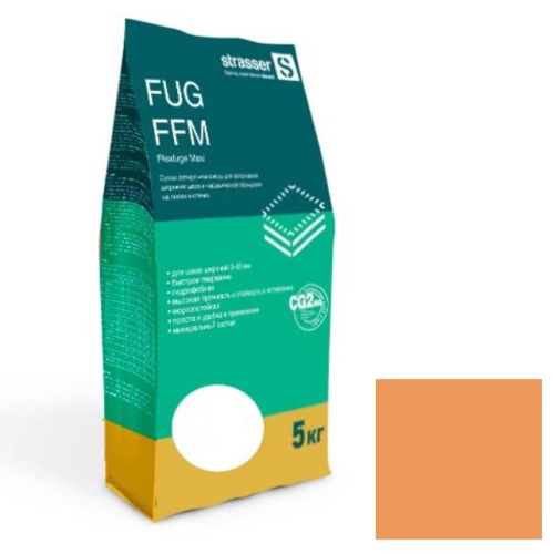 Сухая затирочная смесь Strasser для широких швов 3-20 мм терракотовая 5 кг