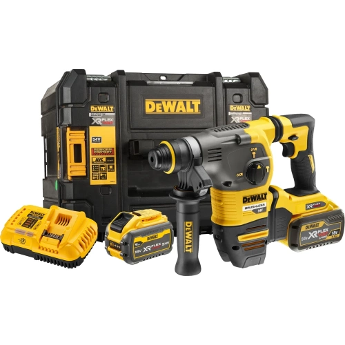 Аккумуляторный перфоратор Dewalt DCH333x2, 54 В, 3.5 Дж, 4480 уд/мин, с 2 АКБ 3 Ач и ЗУ, в кейсе TSTAK DCH333X2-QW Аккумуляторный перфоратор Dewalt DCH333x2, 54 В, 3.5 Дж, 4480 уд/мин, с 2 АКБ 3 Ач и ЗУ, в кейсе TSTAK DCH333X2-QW