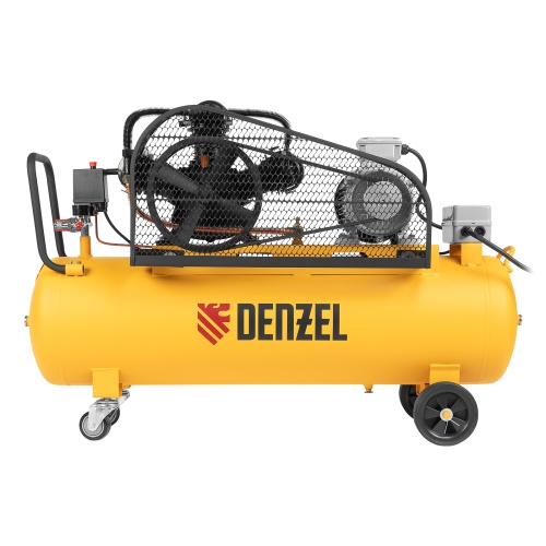 Компрессор воздушный BCW3000-T/100, ременный привод, 3.0 кВт, 100 литров, 520 л/мин Denzel фото 5