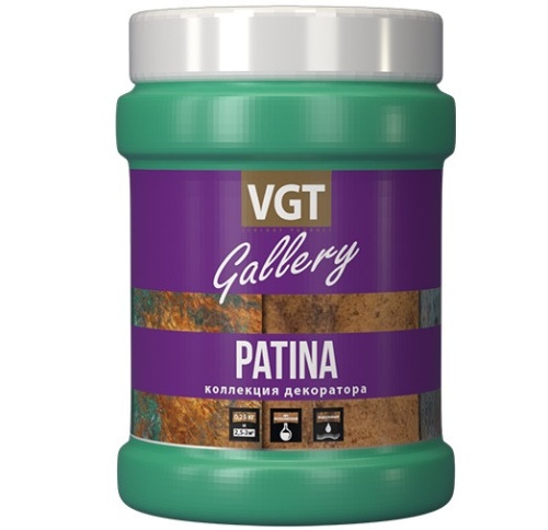 Эмаль универсальная VGT ВД-АК-1179 Patina Коллекция декоратора матовая окись меди 2 0,25 кг