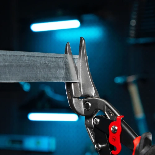 Ножницы по металлу GROSS PIRANHA 270 мм, прямой и левый проходной рез, сталь - СrMo, двухкомп. рук-ки 78331 фото 3