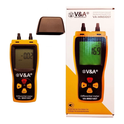 Манометр дифференциальный с поверкой V&A VA-MN510ST фото 6