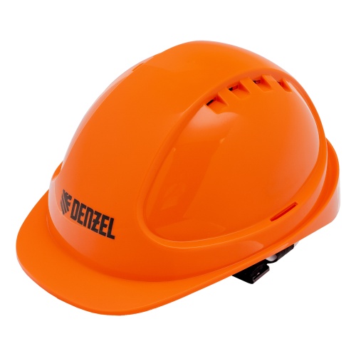 Каска защитная ударопрочная, ABS/PC, плавная регулировка, модель «Форвард» (К-05)оранж. Denzel фото 10