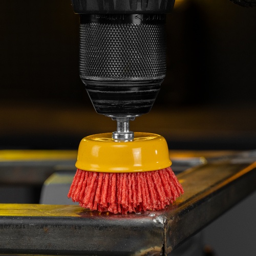 Щетка для дрели, 65 мм, Чашка, со шпилькой, нейлоновая щетина Denzel фото 9