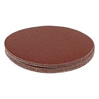 Круг абразивный на ворсовой подложке под "липучку", P 180, 125 мм, 10 шт Matrix