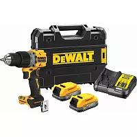 Ударная бесщеточная дрель-шуруповерт DEWALT 2 скорости, 2 АКБ 18 В XR Li-Ion DCD805E2T-QW
