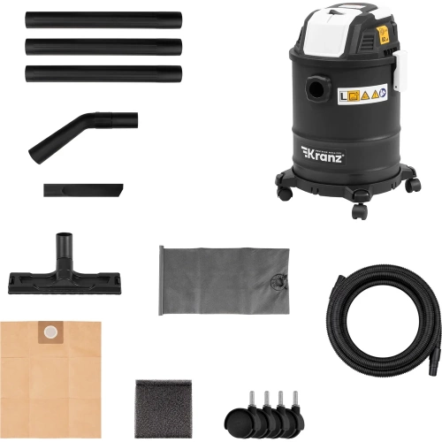 Пылесос строительный KRANZ KR15, 1200Вт, 15л, 4м KR-16-1115 фото 9