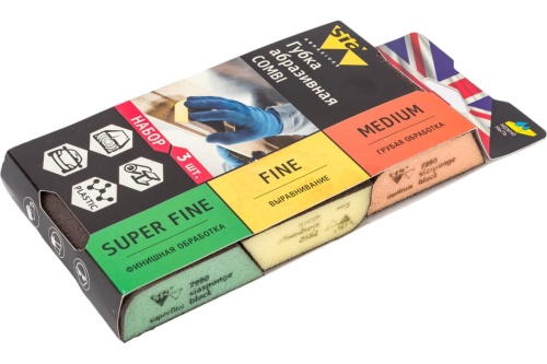 Набор абразивных губок Sia Abrasives siasponge Combi ssp-combi-3 3 шт фото 5