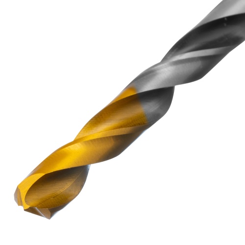 Сверло спиральное по металлу 7,0 x 109мм, Р6М5, Golden Tip, многогранная заточка Denzel фото 3 Сверло спиральное по металлу 7,0 x 109мм, Р6М5, Golden Tip, многогранная заточка Denzel фото 3