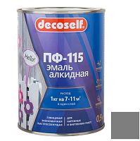 Эмаль Pufas Decoself ПФ-115 серая 0,9 кг/0,67 л