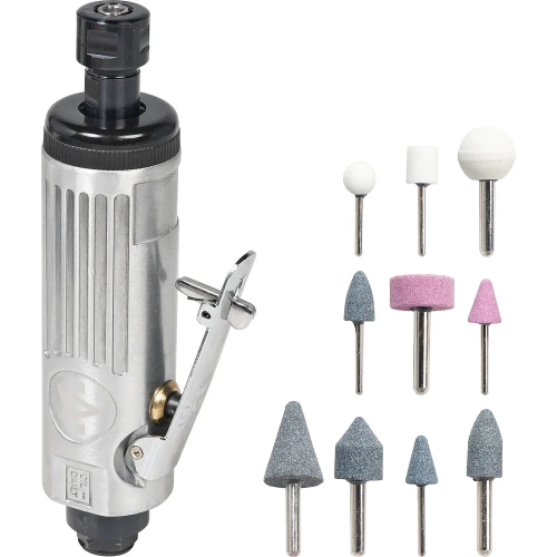 Пневматическая прямая шлифовальная машинка с оснасткой Airline 16 предметов, кейс ATBR041 Пневматическая прямая шлифовальная машинка с оснасткой Airline 16 предметов, кейс ATBR041