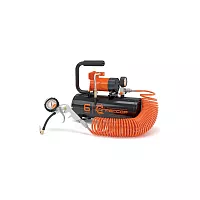 Металлический компрессор Агрессор ресивер 6л., 12V, 180W, шланг 10м., пистолет для накач. шин, пере одник для пневмо инстр-та, 1 2 AGR-6LT