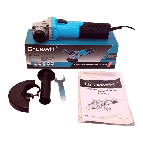 Угловая шлифовальная машина Gruwatt УШМ сетевая 1100вт GT125-2 Угловая шлифовальная машина Gruwatt УШМ сетевая 1100вт GT125-2