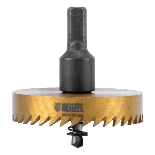 Коронка по металлу HSS, 65 мм, нитридтитановое покрытие Denzel фото 4