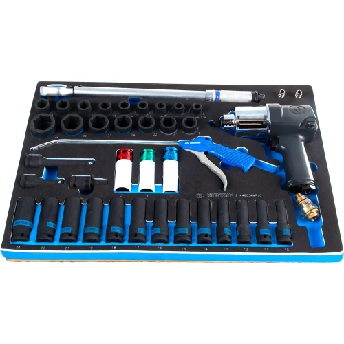 Набор пневмоинструмента KING TONY с принадлежностями, ложемент, 41 предмет 9-44803AMPV01 фото 3