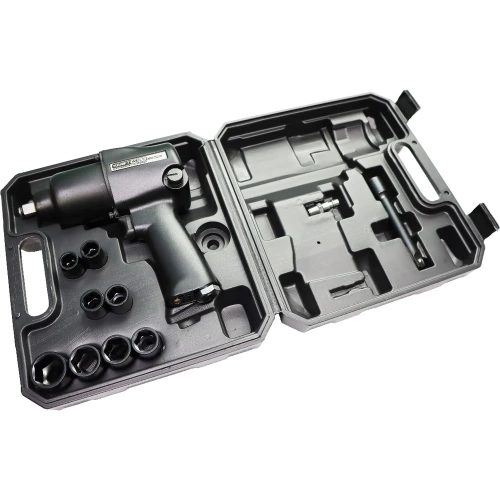 Пневматический ударный гайковерт KraftWell 1/2 с комплектом ударных головок, 780 Нм KRW750IW-T фото 6 Пневматический ударный гайковерт KraftWell 1/2 с комплектом ударных головок, 780 Нм KRW750IW-T фото 6